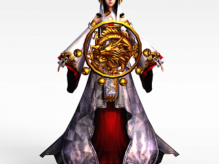 现代天下3游戏人物古装美女模型