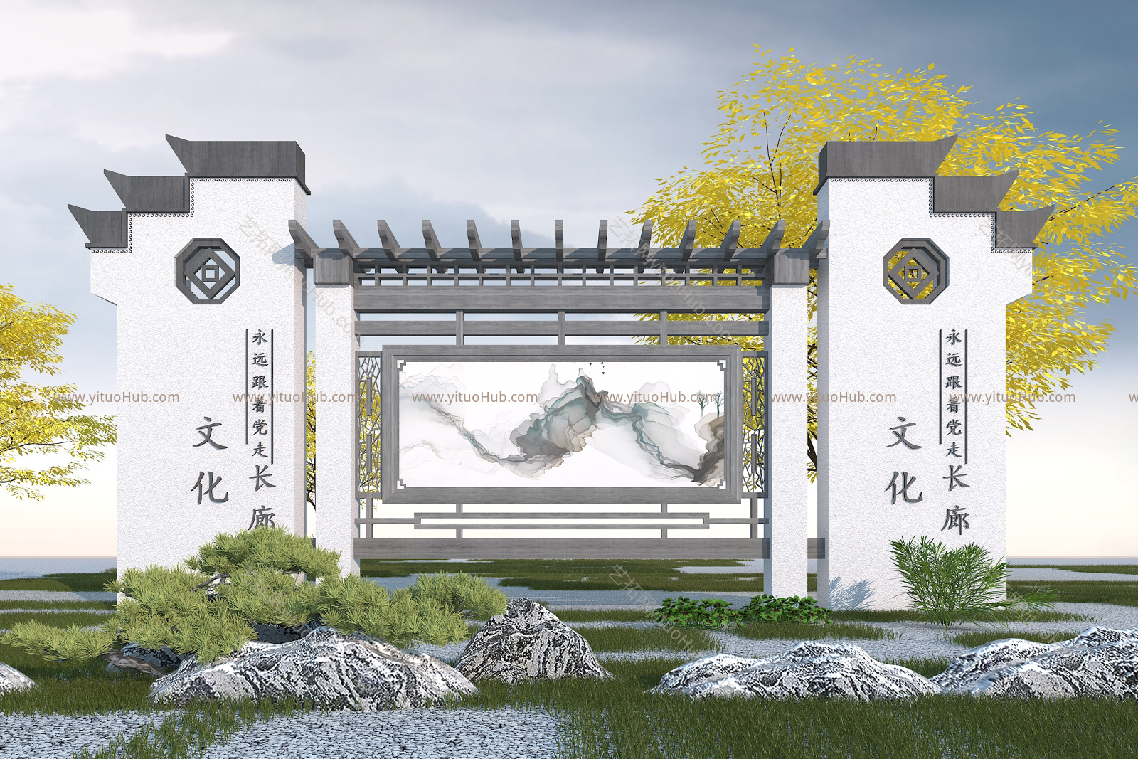 中式文化宣传栏