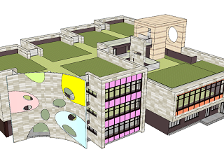 现代中小学学校教学楼建筑
