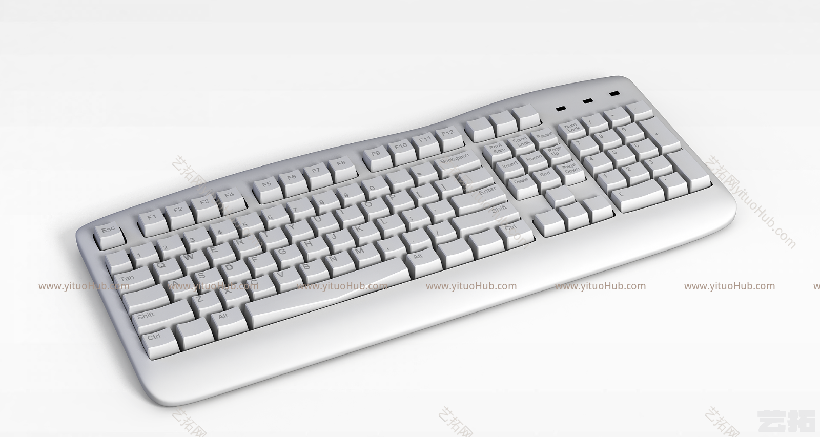 白色键盘模型