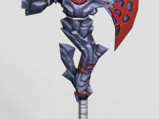 现代龙之谷武器斧头锤子模型
