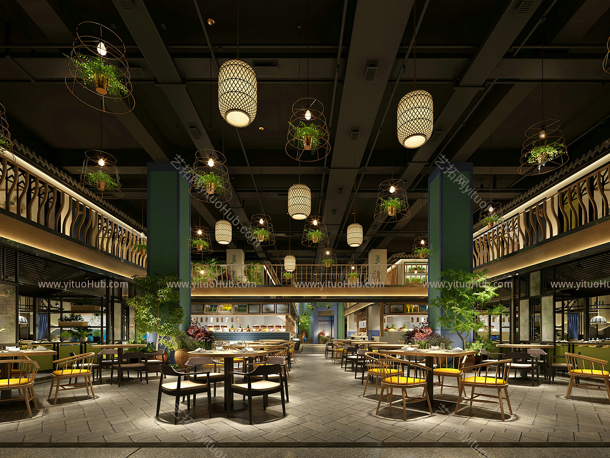 现代餐厅大厅用餐区