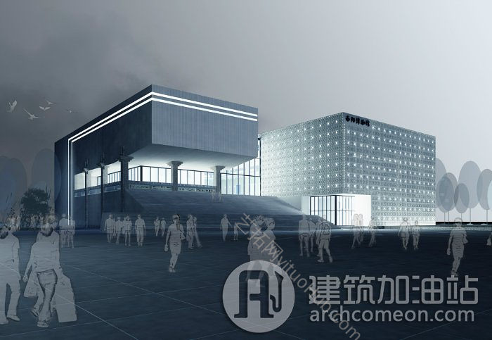 现代博物馆科教楼 展览馆
