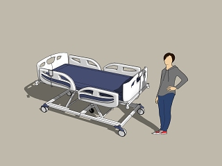 现代医疗床SU模型