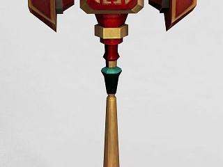 现代龙之谷武器斧头锤子模型