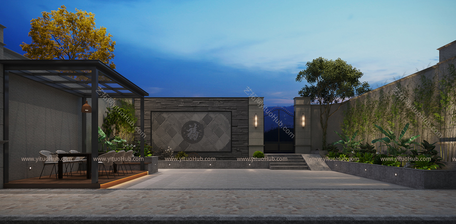 现代居家庭院