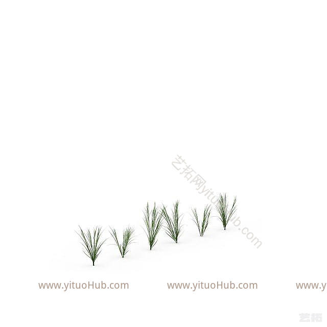 现代绿草模型
