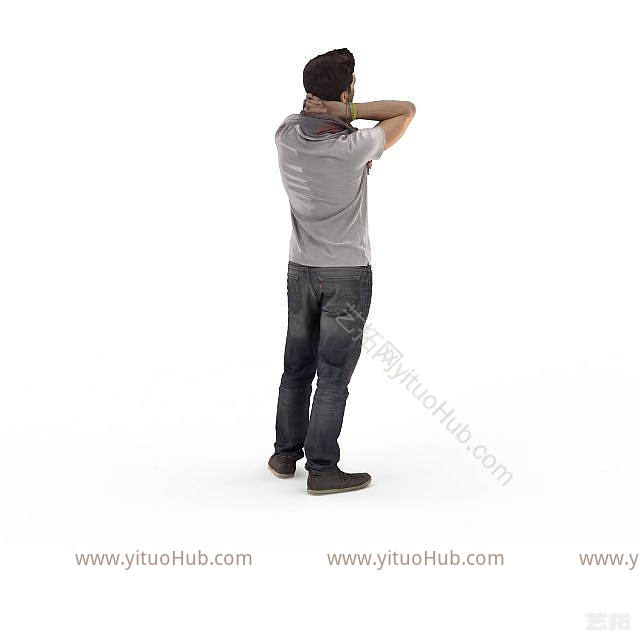 现代模特男子模型