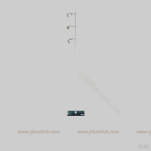现代白色路灯模型