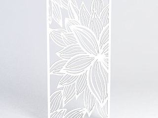 现代精美雕花隔断模型