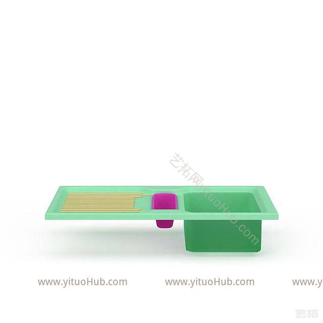 现代洗碗池模型