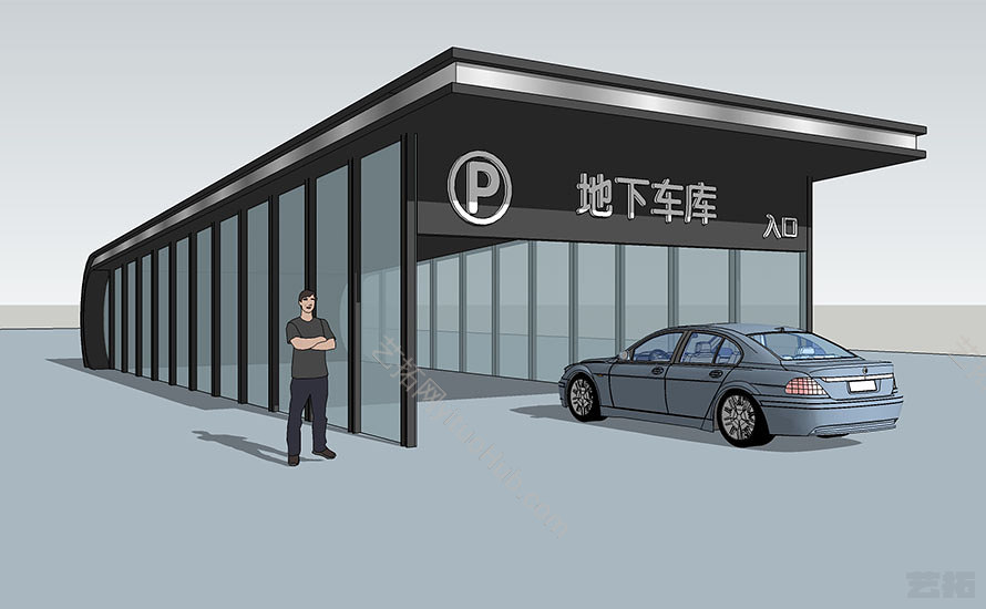 商场地下车库入口