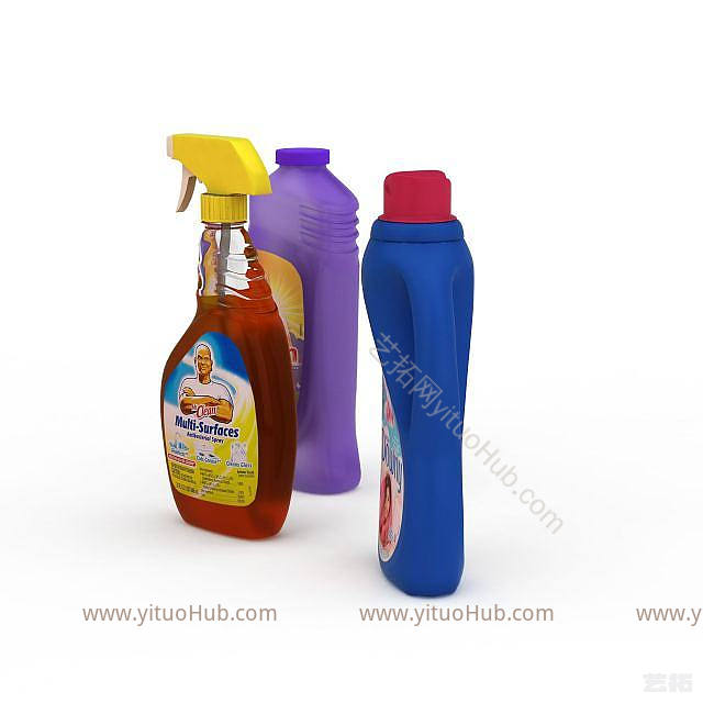 现代洗涤清洁用品模型