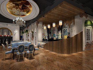 音乐主题餐厅模型