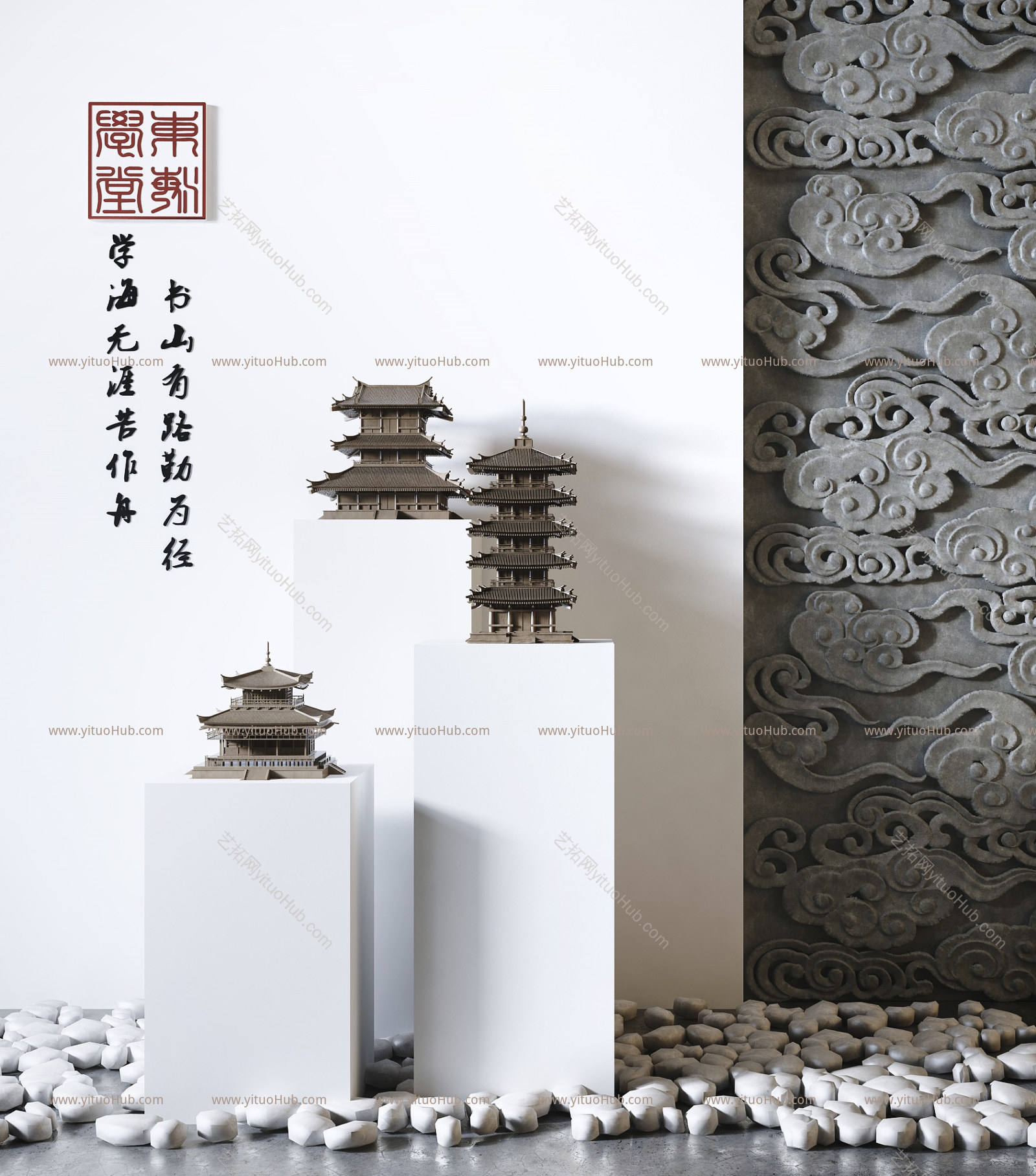 新中式玄关 端景 摆设