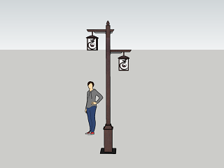 高杆路灯 景观灯 道教文化元素 特色灯