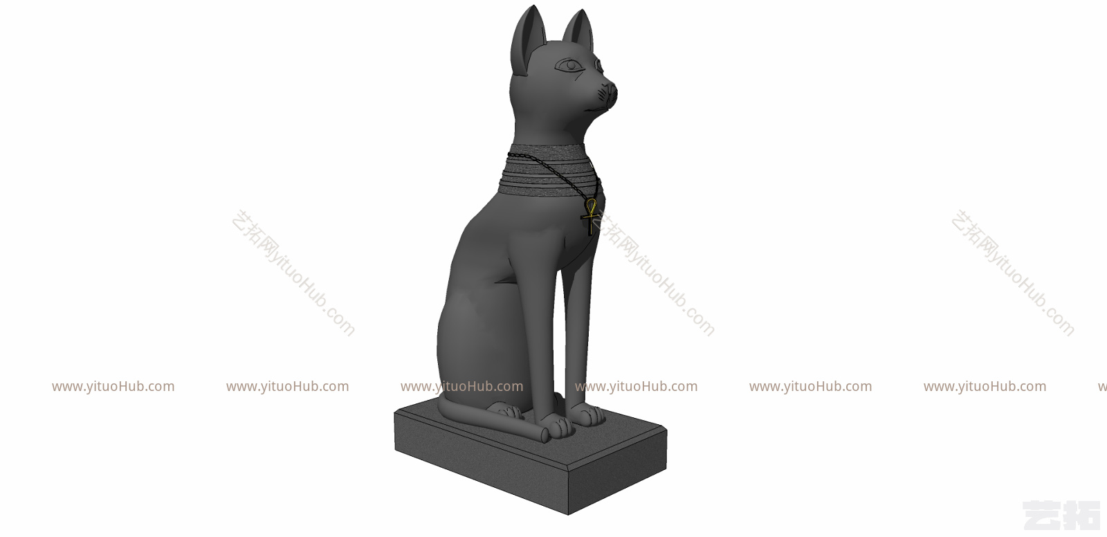 现代招财猫雕像