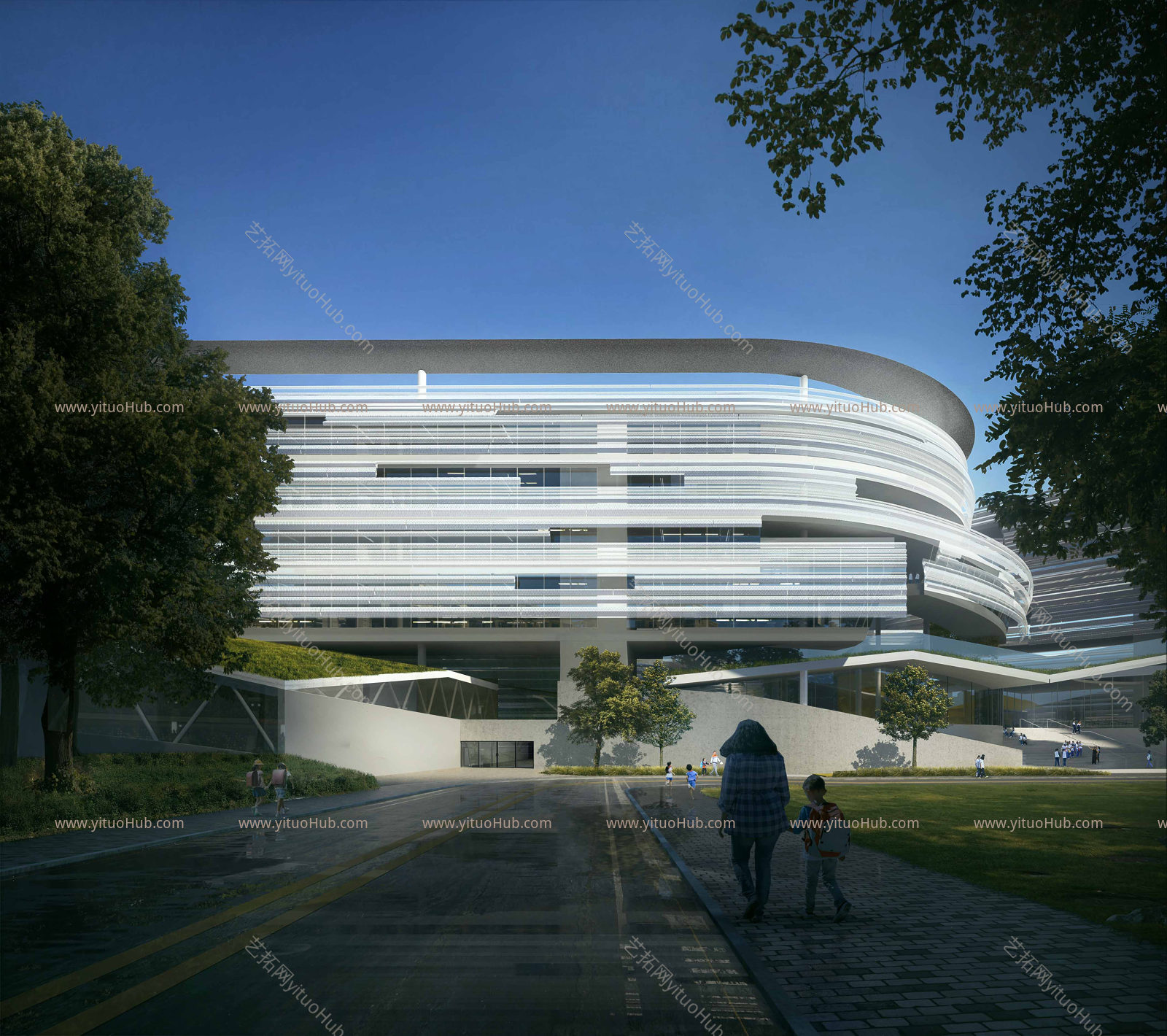 学校建筑效果图
