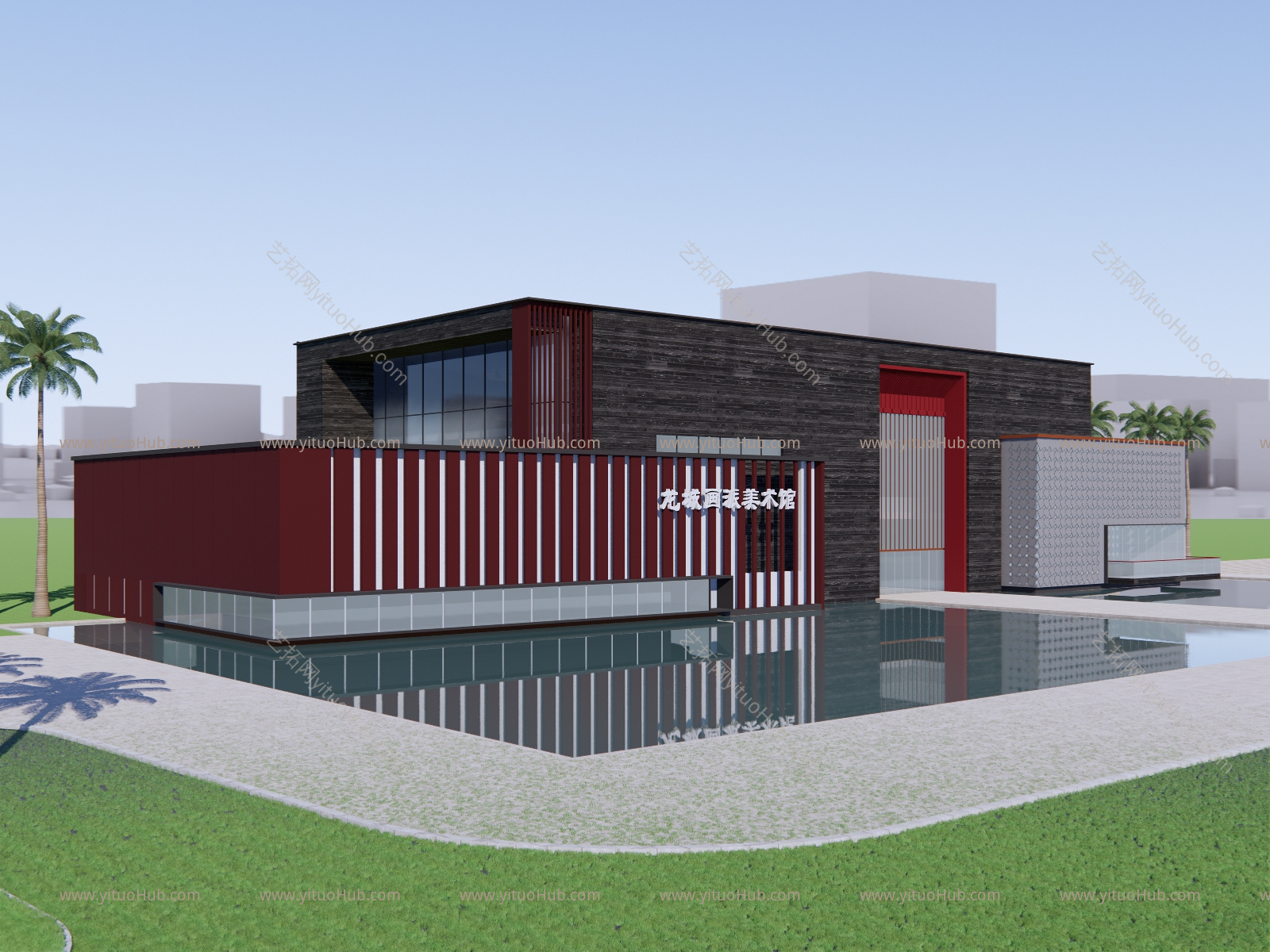 现代文教建筑艺术馆建筑