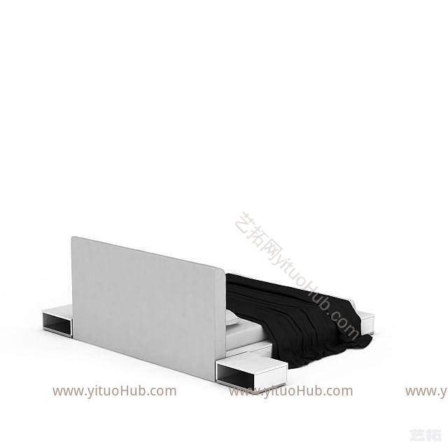 现代简约床模型