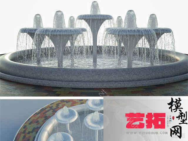 现代户外喷泉景观