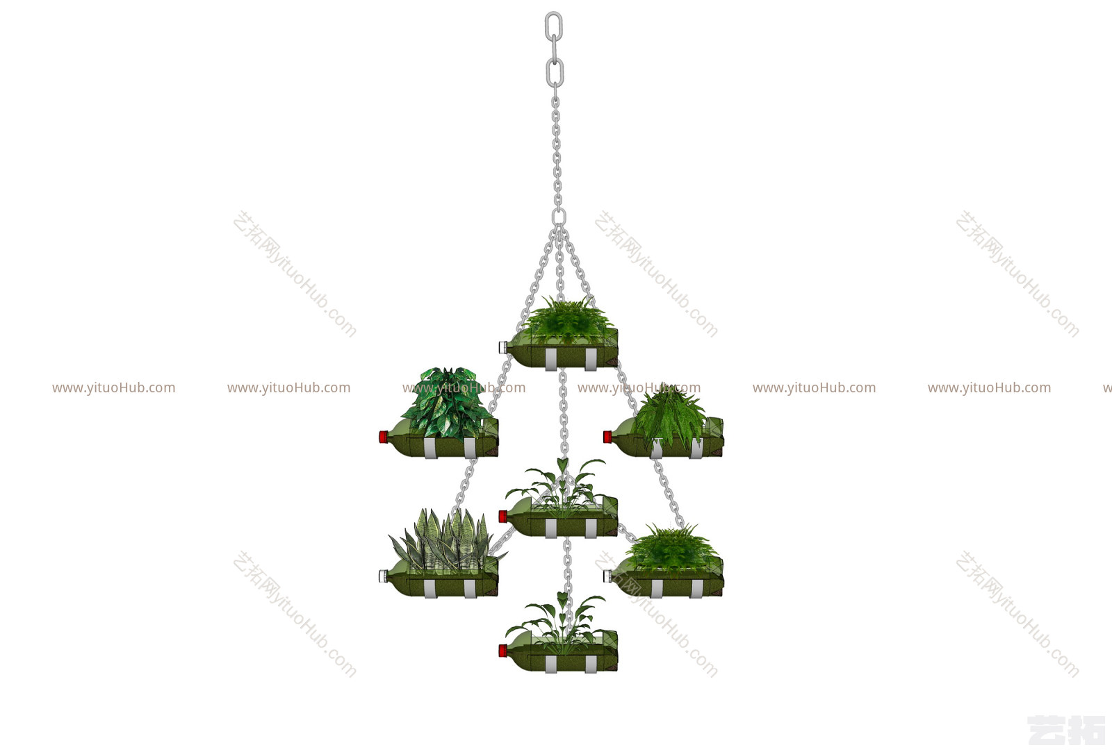 现代吊挂植物 绿植 吊篮盆栽