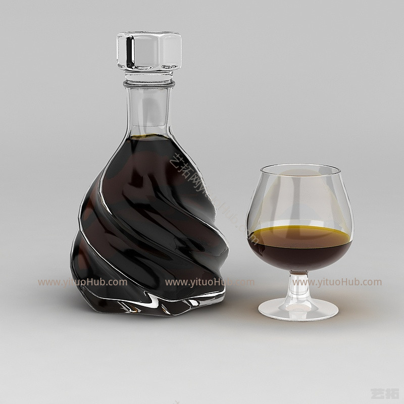 现代洋酒模型