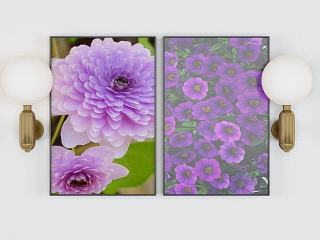 现代鲜花装饰画模型