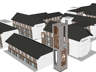 新中式徽派办公建筑