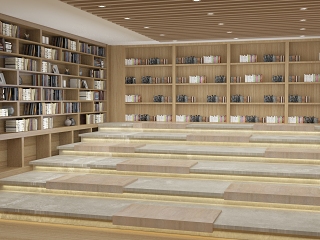 现代原木风家居客厅 地台