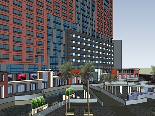 现代酒店建筑SU模型
