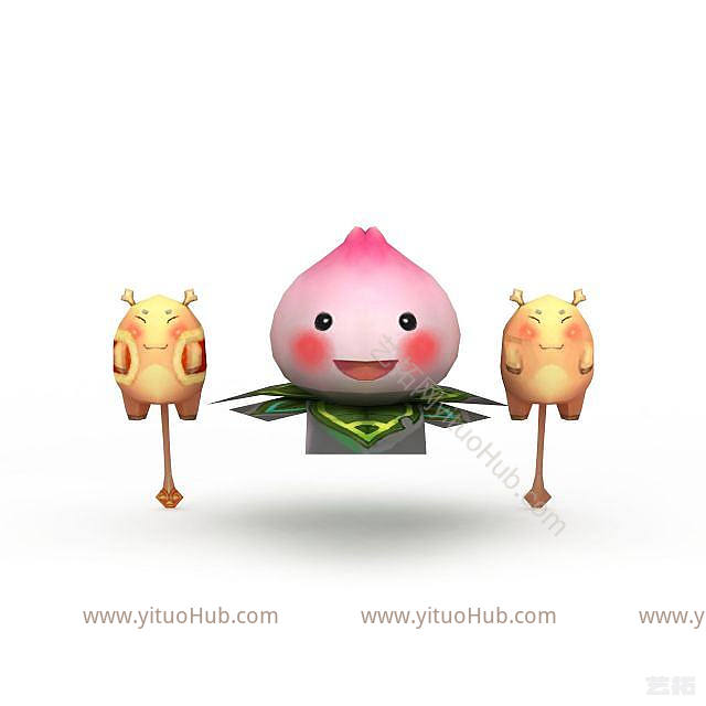 现代桃子小精灵模型