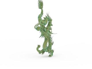 现代玉龙饰品模型