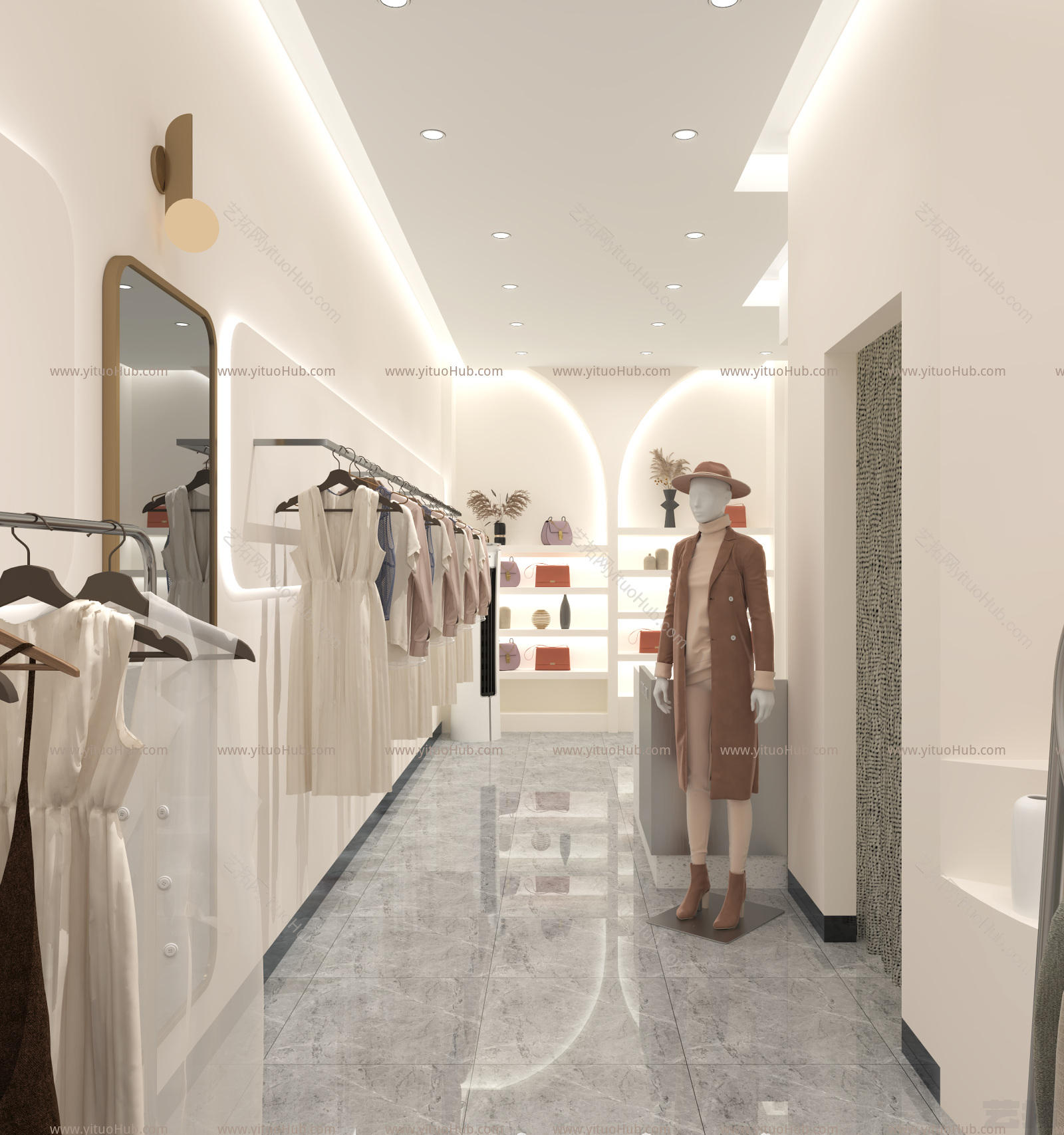 现代服装鞋店
