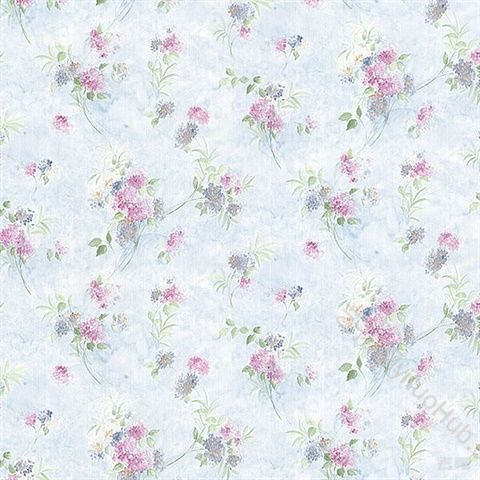 欧式田园乡村碎花大花纹理壁纸布料 (263)