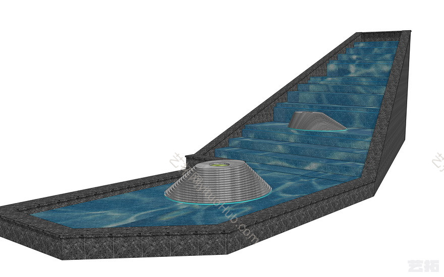 水池叠水水景