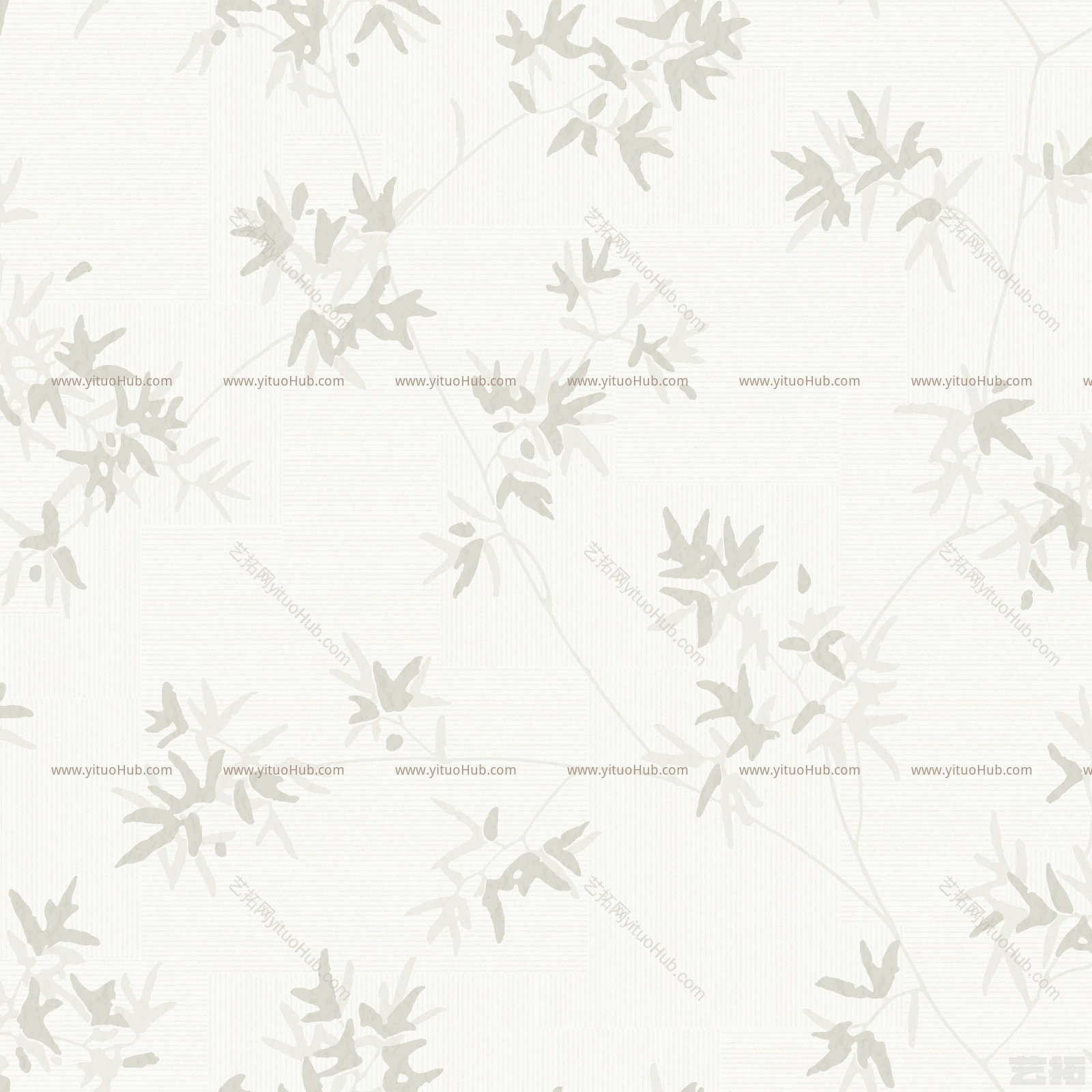 简约植物壁纸贴图 植物壁画