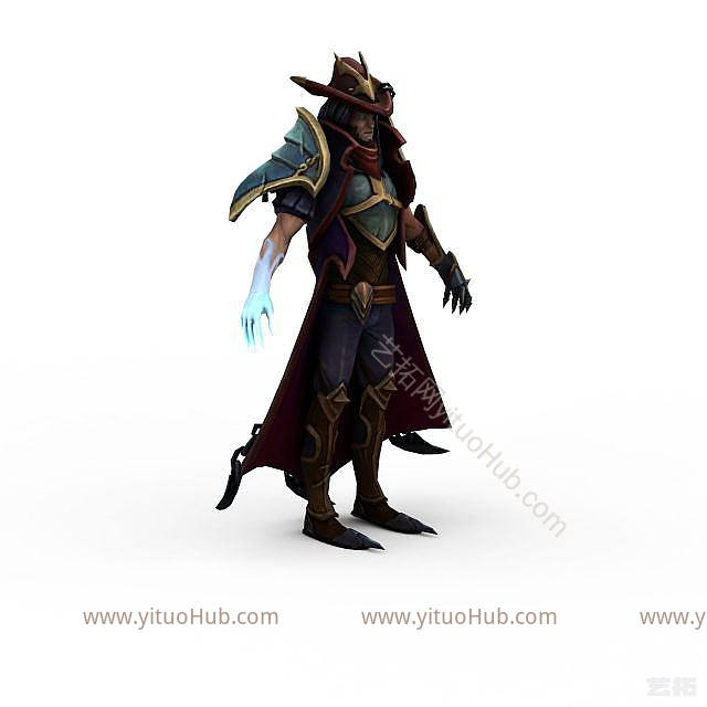 现代LOL崔斯特卡牌大师模型