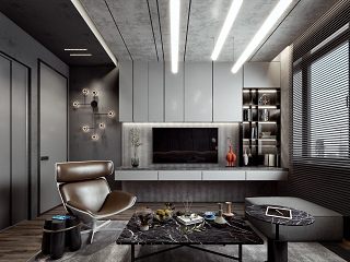 工业LOFT工业风客厅