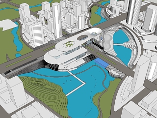 现代文教建筑展览馆建筑