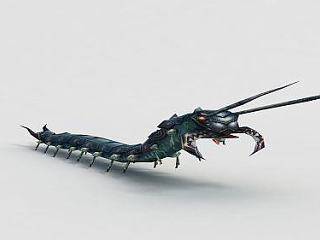 游戏角色冰蜈蚣模型
