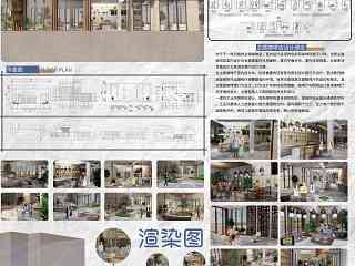 泡泡咖啡厅设计展板