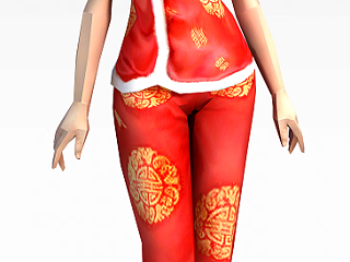 现代美丽大方女模特模型