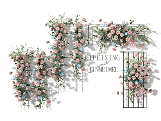 现代花艺 花卉 花艺墙