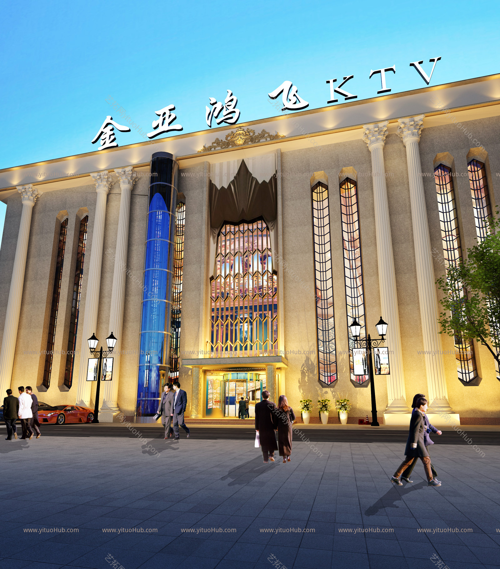 欧式古典建筑外延KTV