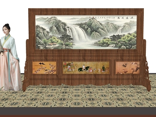 中式屏风