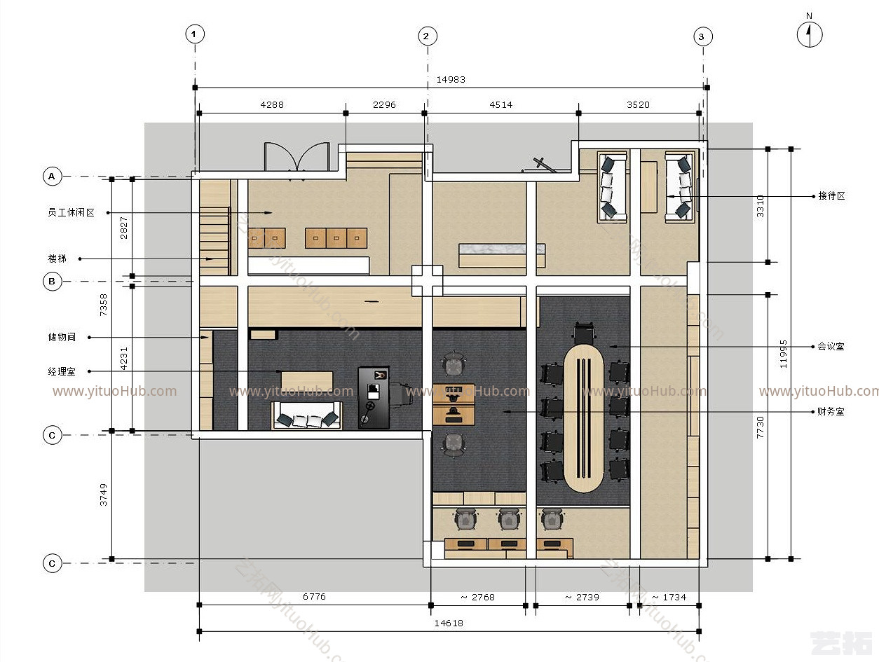 loft 风格小办公室设计