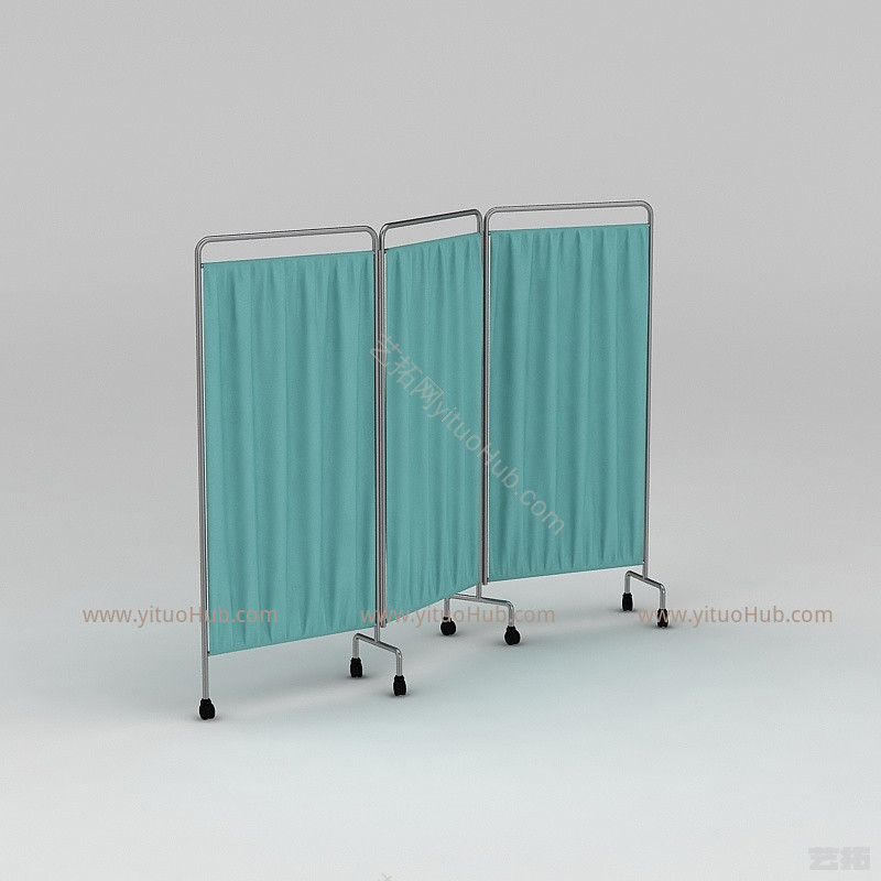 现代医用屏风模型