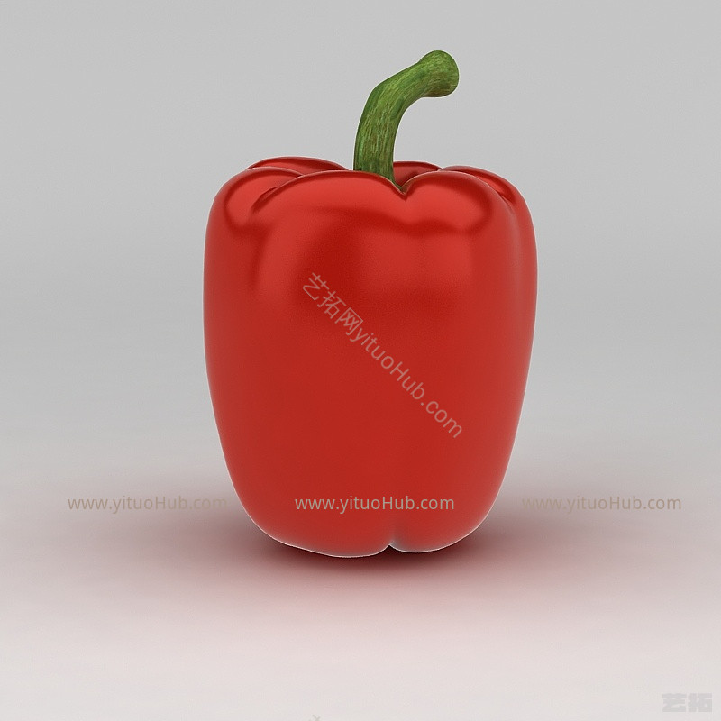 现代蔬菜红彩椒模型