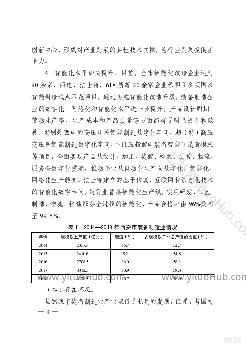 西安市装备制造业产业发展规划